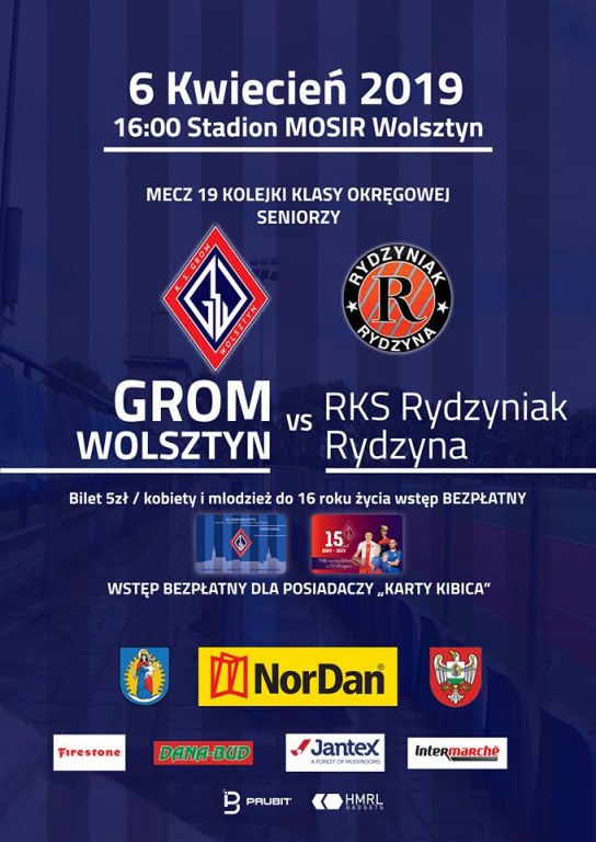 KS GROM WOLSZTYN - RKS RYDZYNIAK RYDZYNA